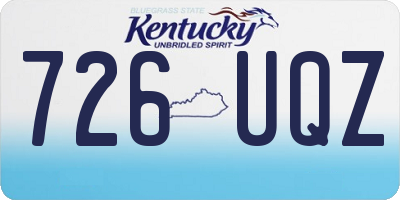KY license plate 726UQZ