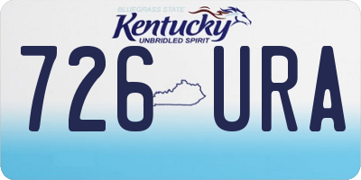 KY license plate 726URA