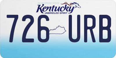 KY license plate 726URB