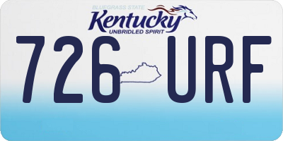 KY license plate 726URF