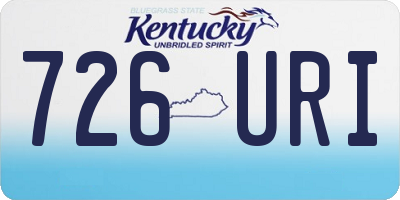 KY license plate 726URI