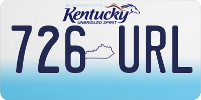 KY license plate 726URL