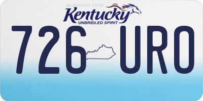 KY license plate 726URO
