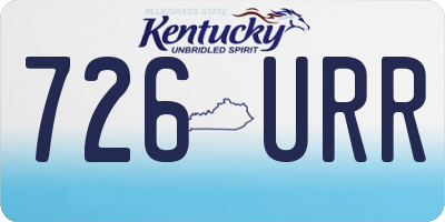 KY license plate 726URR
