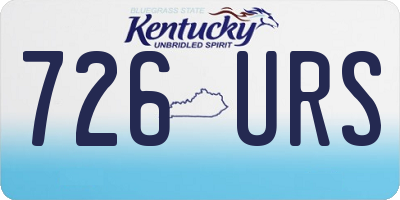 KY license plate 726URS
