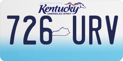 KY license plate 726URV