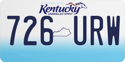 KY license plate 726URW