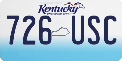 KY license plate 726USC