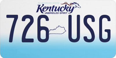 KY license plate 726USG