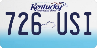 KY license plate 726USI