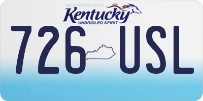 KY license plate 726USL