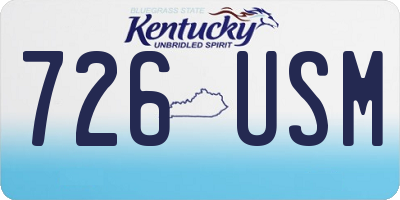 KY license plate 726USM