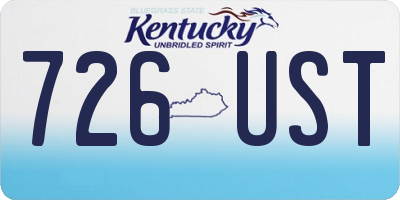 KY license plate 726UST