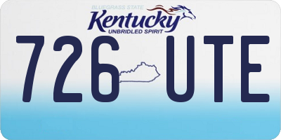 KY license plate 726UTE