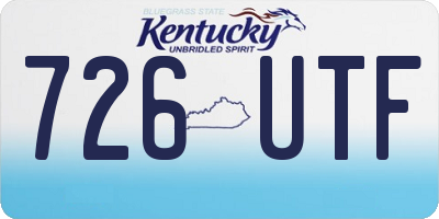 KY license plate 726UTF