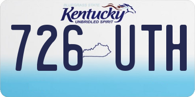 KY license plate 726UTH