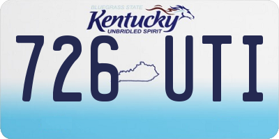 KY license plate 726UTI