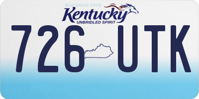 KY license plate 726UTK
