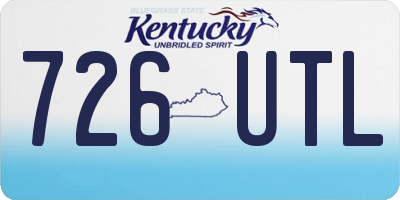 KY license plate 726UTL