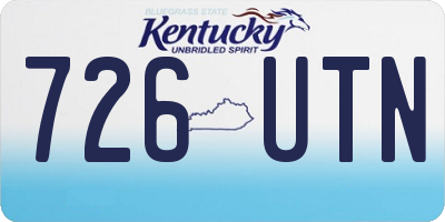 KY license plate 726UTN