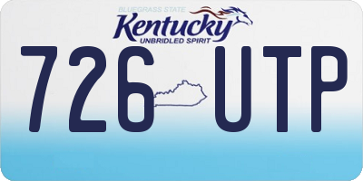 KY license plate 726UTP