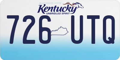 KY license plate 726UTQ