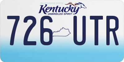 KY license plate 726UTR