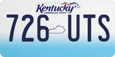KY license plate 726UTS