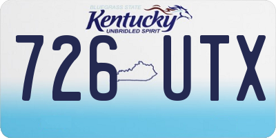 KY license plate 726UTX