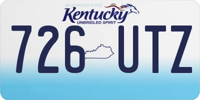 KY license plate 726UTZ
