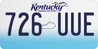 KY license plate 726UUE