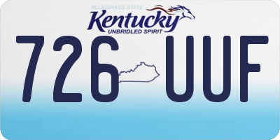 KY license plate 726UUF
