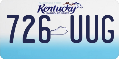 KY license plate 726UUG