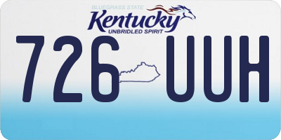 KY license plate 726UUH