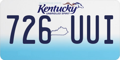 KY license plate 726UUI