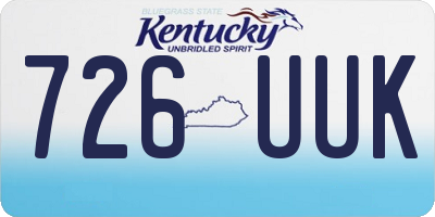 KY license plate 726UUK