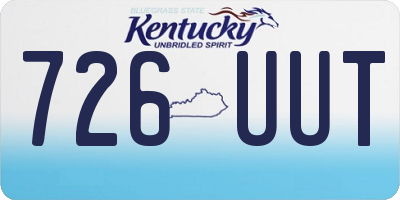 KY license plate 726UUT