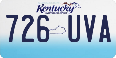 KY license plate 726UVA