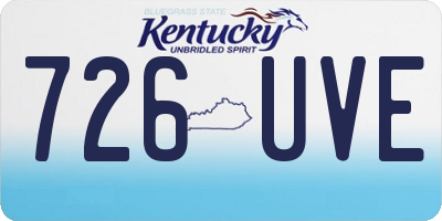 KY license plate 726UVE