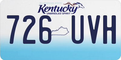 KY license plate 726UVH