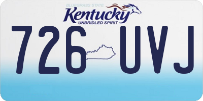 KY license plate 726UVJ