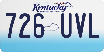 KY license plate 726UVL