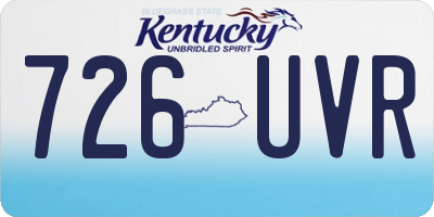 KY license plate 726UVR