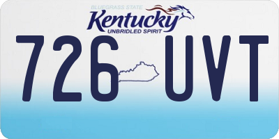 KY license plate 726UVT
