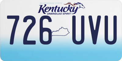 KY license plate 726UVU