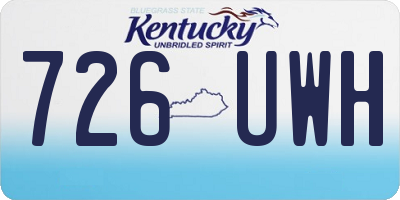 KY license plate 726UWH