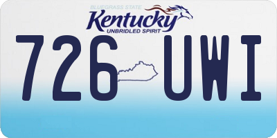 KY license plate 726UWI