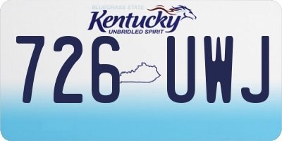 KY license plate 726UWJ