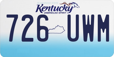 KY license plate 726UWM