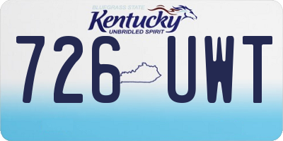 KY license plate 726UWT